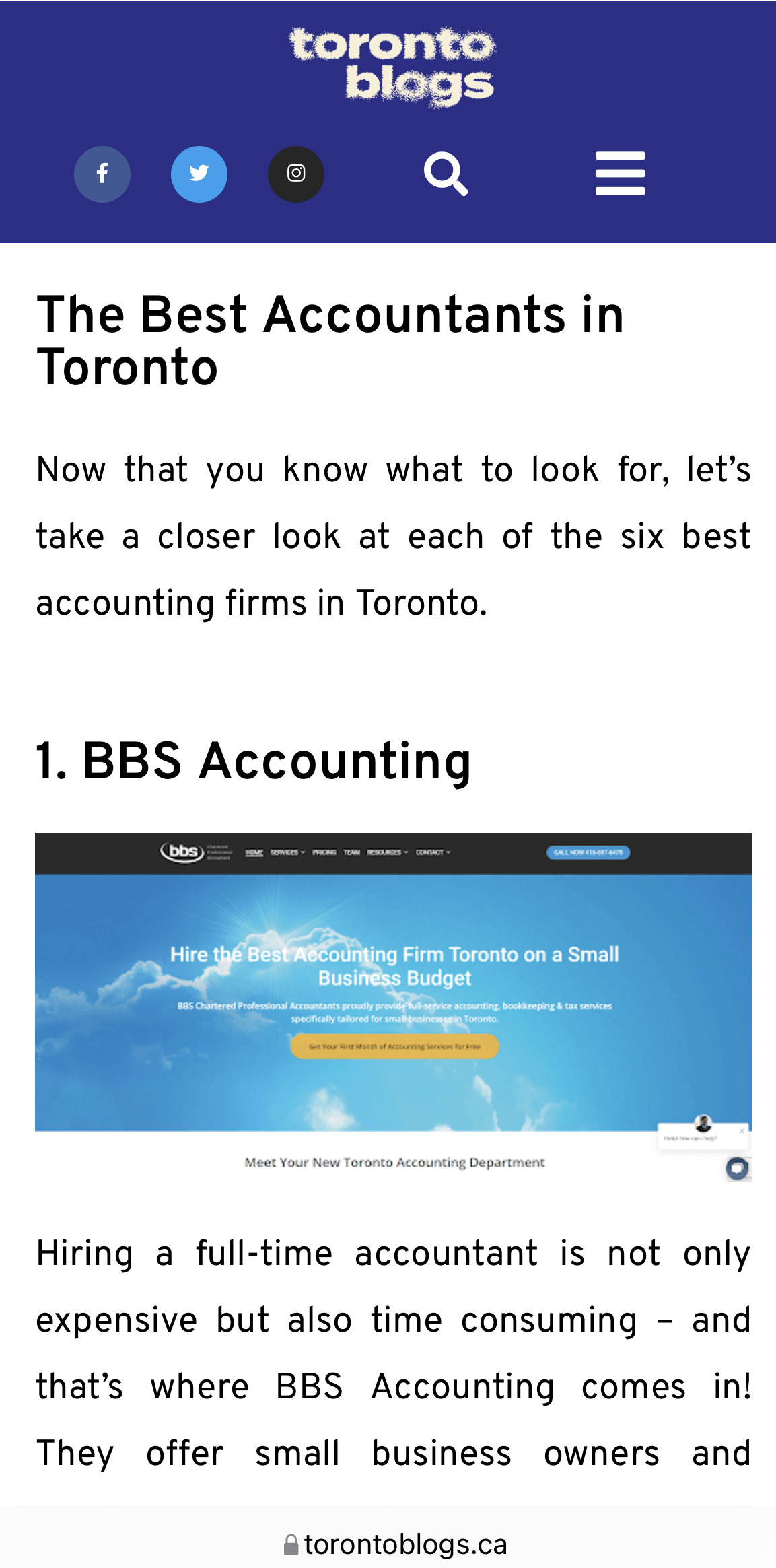 BBS Accounting CPA voted Top Accountant in Toronto 2022